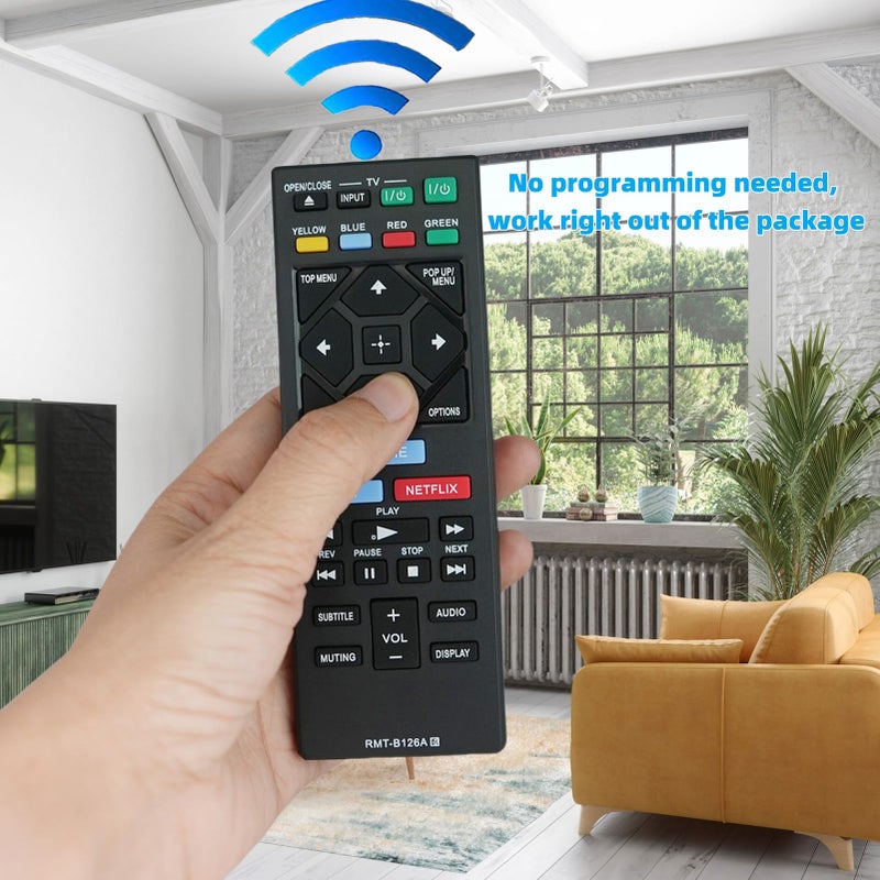 Kassionel Replaced Remote Control for Sony BDP-S2100 BDP-BX320 BDP-S5200/E BD Blu-Ray DVD Disc Player - Image 2